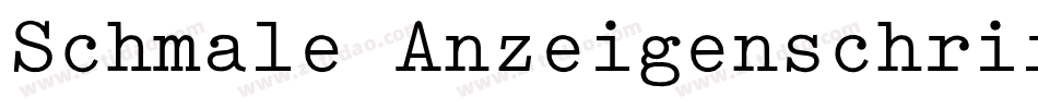 Schmale Anzeigenschrift Zier字体转换